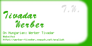 tivadar werber business card